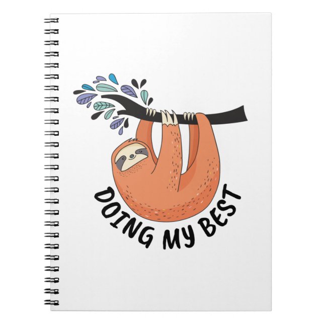 Sloth macht mein Bestes Notizblock (Vorderseite)