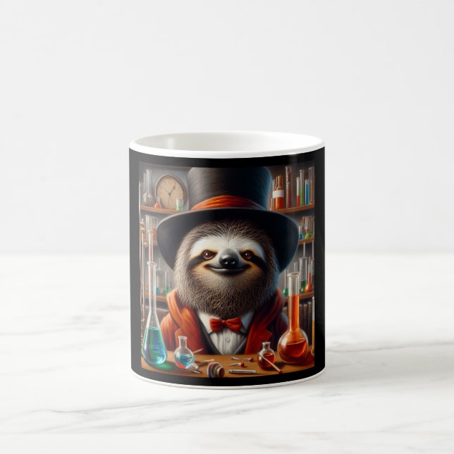 Sloth Mad Scientist Kaffeetasse (Mittel)