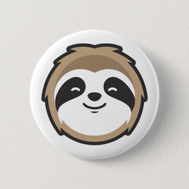 Sloth Mascot Button (Vorderseite)