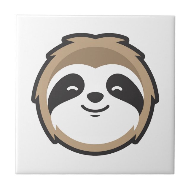 Sloth Mascot Fliese (Vorderseite)