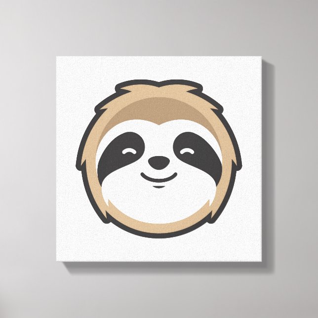 Sloth Mascot Leinwanddruck (Vorderseite)