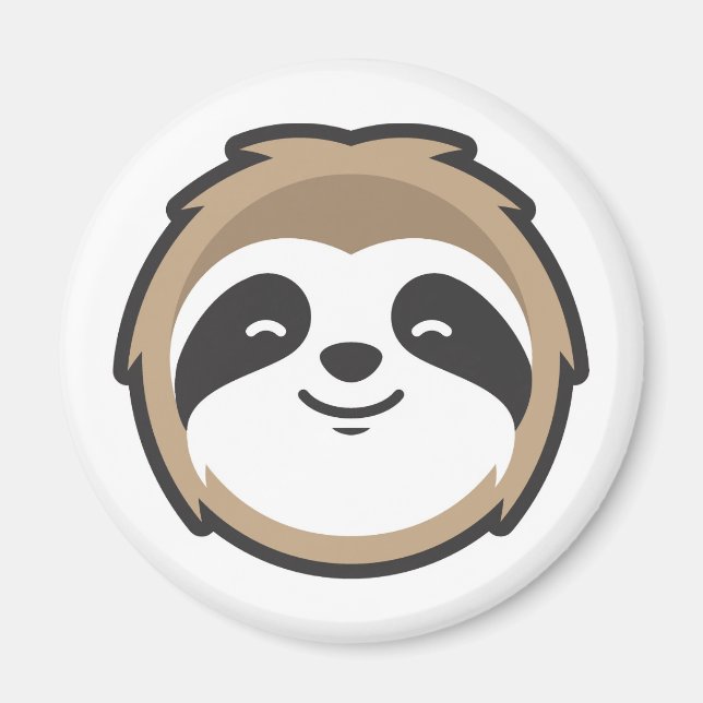 Sloth Mascot Magnet (Vorne)