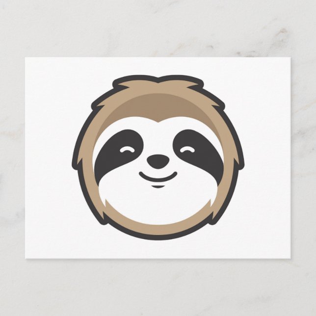 Sloth Mascot Postkarte (Vorderseite)