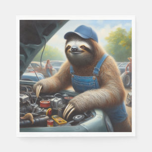Sloth Mechanic Serviette
