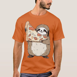 Sloth mit einem Pizzasschnitt 3 T-Shirt