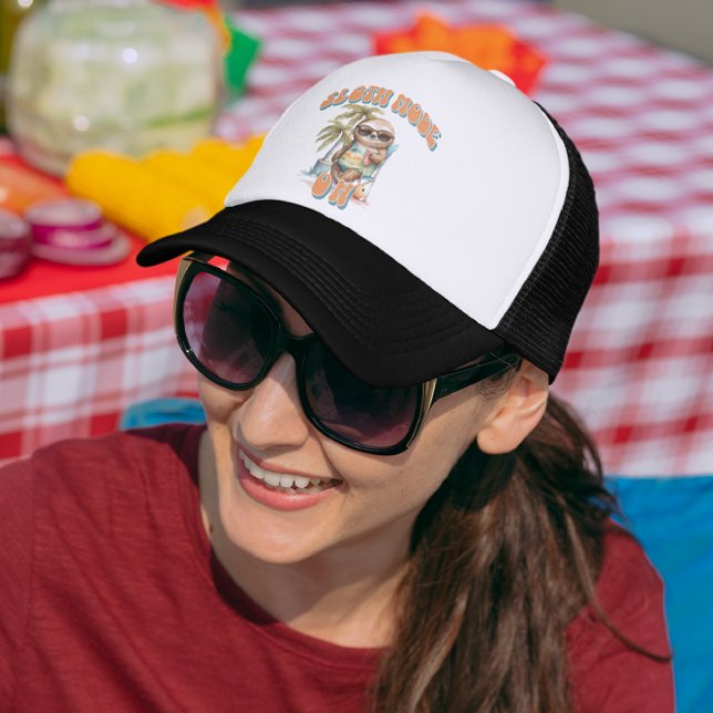 Sloth Mode auf Sloth Lover Trucker Hut Truckerkappe (Von Creator hochgeladen)