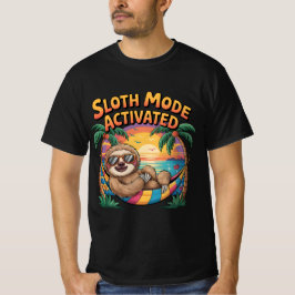 Sloth-Modus aktiviert lustig Lazy Vibes Beach T-Shirt