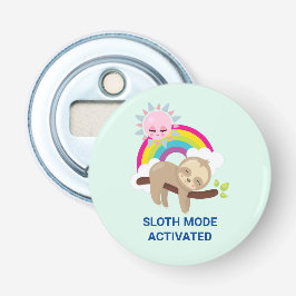 Sloth-Modus aktiviert lustige Illustration Flaschenöffner