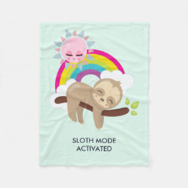 Sloth-Modus aktiviert lustige Illustration Fleecedecke