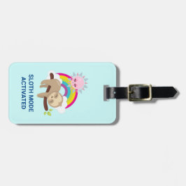 Sloth-Modus aktiviert lustige Illustration Gepäckanhänger