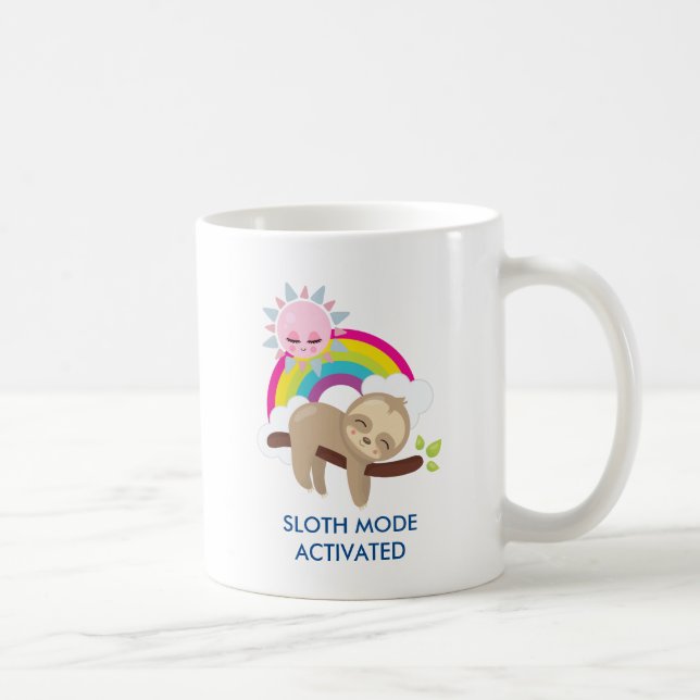 Sloth-Modus aktiviert lustige Illustration Kaffeetasse (Rechts)