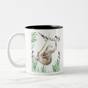 Sloth Momma Zweifarbige Tasse