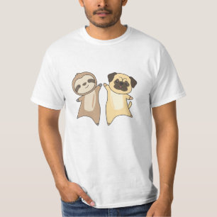 Sloth Mops Hunde Tierfreunde Hunde T-Shirt
