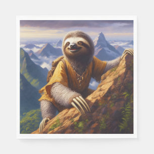 Sloth Mountain Climbing Serviette