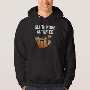 Sloth Move Activated Sloth Pun Lazy Sloth Animal Hoodie