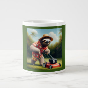 Sloth Mowing Lawn Jumbo-Tasse