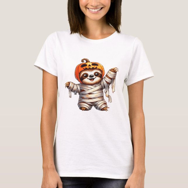 Sloth Mummy Halloween Classic T - Shirt (Vorderseite)
