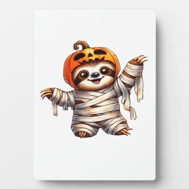 Sloth Mummy Halloween Classic T - Shirt Fotoplatte (Vorderseite)