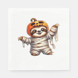 Sloth Mummy Halloween Classic T - Shirt Serviette