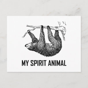 Sloth My Spirit Animal Funny Postkarte