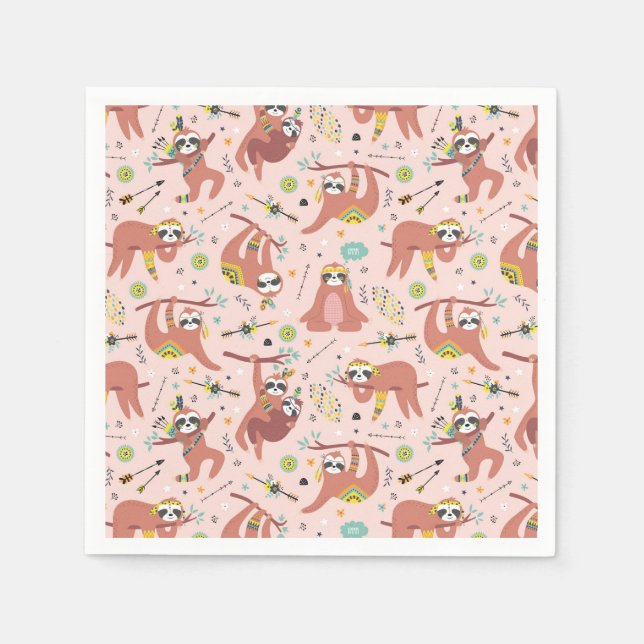 Sloth Napkins Serviette (Vorderseite)