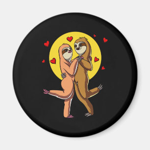 Sloth Niedlich Couple Valentinstag Animal Magnet