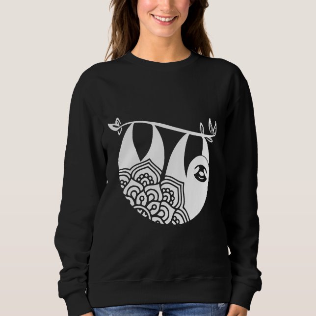 Sloth Niedlich Sloth Bella Leinwand Sloth Sweatshirt (Vorderseite)