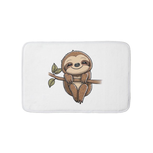 Sloth Niedlich Sloth Niedlicher Cartoon Badematte (Vorderseite)