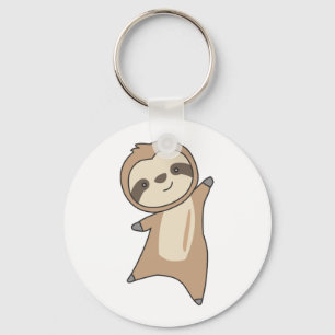 Sloth Niedlicher Tiere für Kinder an sonnigen Plät Schlüsselanhänger
