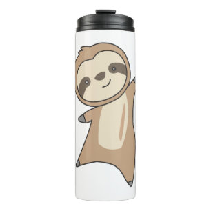 Sloth Niedlicher Tiere für Kinder an sonnigen Plät Thermosbecher