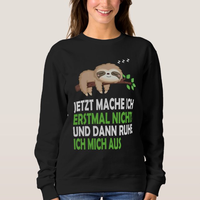 Sloth Nightdress Sleep Pajamas Sweatshirt (Vorderseite)