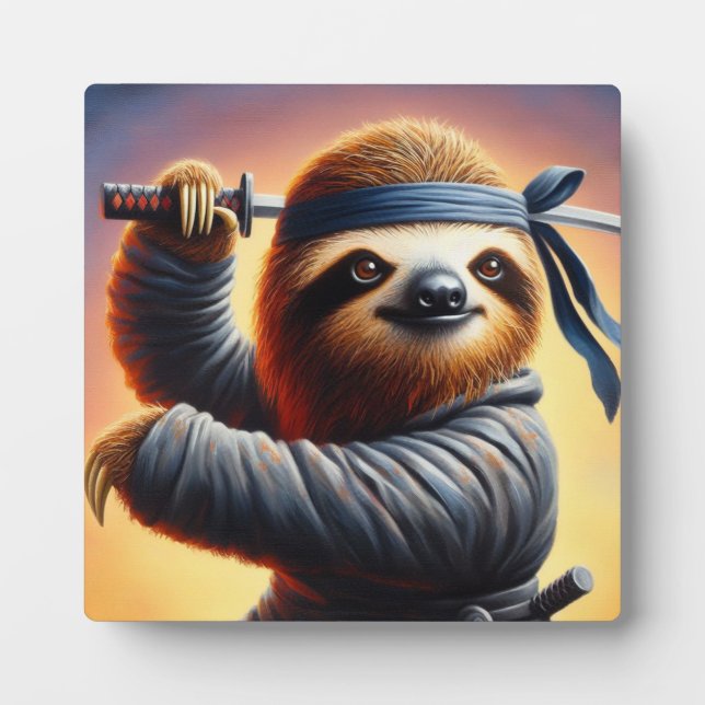 Sloth Ninja Fotoplatte (Vorderseite)