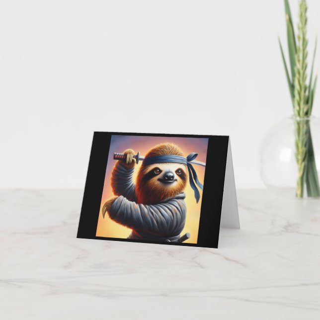 Sloth Ninja Karte (Vorderseite)