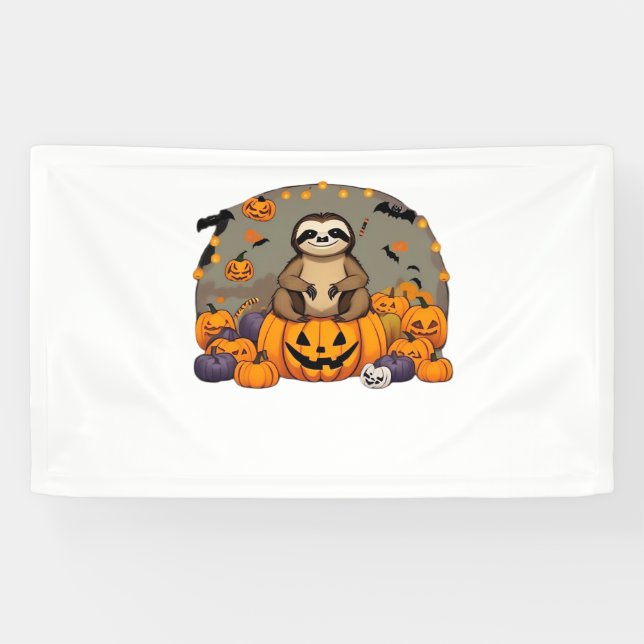 Sloth-o-ween Classic-T - Shirt Banner (Horizontal)