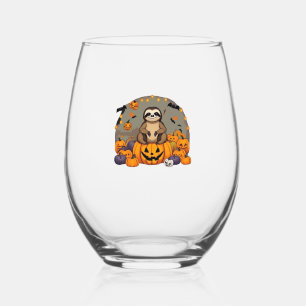 Sloth-o-ween Classic-T - Shirt Weinglas Ohne Stiel