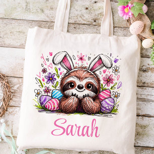 Sloth Oaster Kids Name Girls Bunny Tragetasche