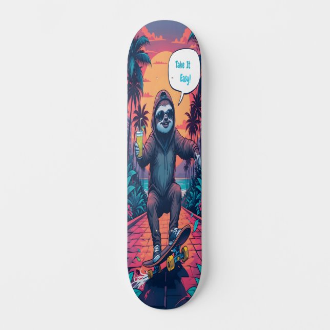 Sloth on Wheels Edition 3 Skateboard (Vorderseite)