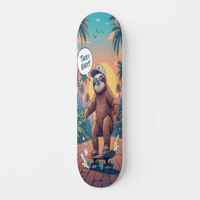 Sloth on Wheels Edition 4 Skateboard (Vorderseite)