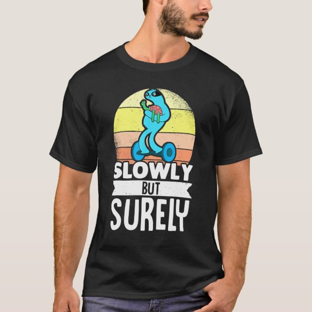 Sloth One Wheel Hoverboard Retro Electric Skateboa T-Shirt (Vorderseite)
