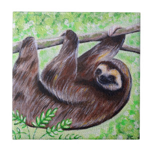 Sloth Painting Fliese