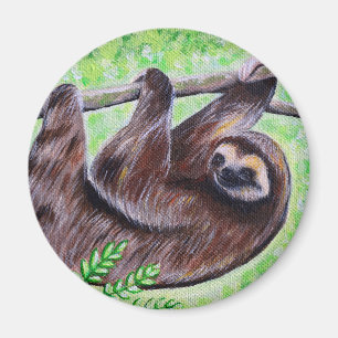 Sloth Painting Magnet