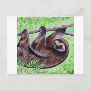 Sloth Painting Postkarte