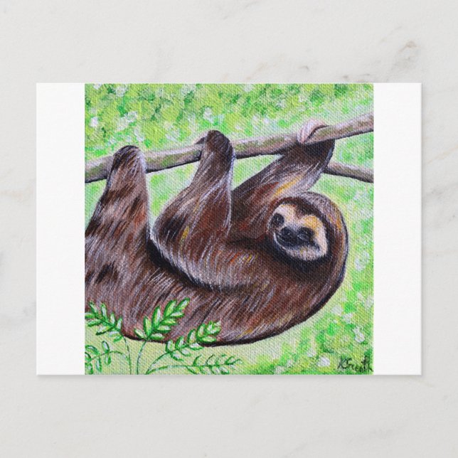 Sloth Painting Postkarte (Vorderseite)