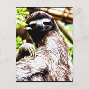 Sloth Painting Postkarte