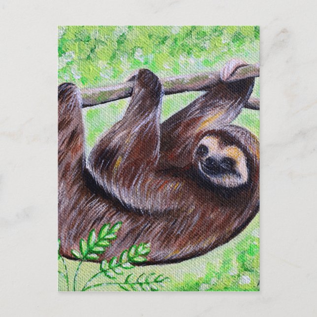 Sloth Painting Postkarte (Vorderseite)