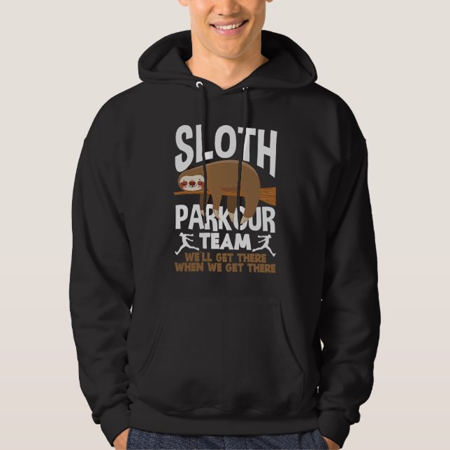 Sloth Parkour Team  Parkour Hoodie (Vorderseite)