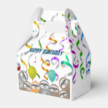 Sloth Party Confetti Balloons Curled Streamers