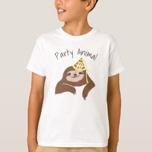 Sloth-Party-Tiergeburtstags-Gewohnheit T-Shirt