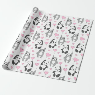 Sloth Pattern Wrapping Paper Geschenkpapier