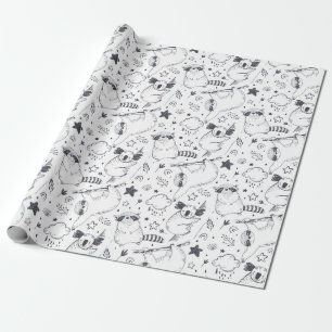Sloth Pattern Wrapping Paper Geschenkpapier